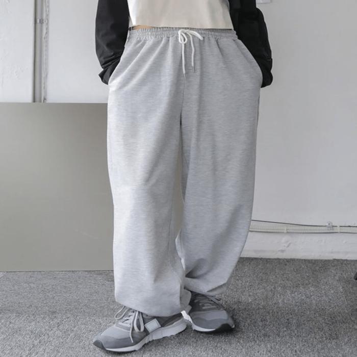 Celana jogger jumbo sweatpants pria dan wanita koreaan style Uniseks