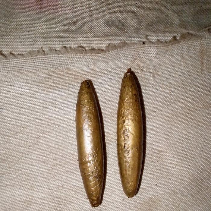 aksesoris kalung wesi kuning 2 jarum asli seumur hidup