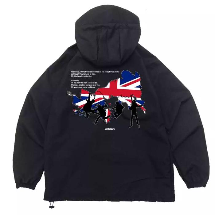 Jaket Gropcore Sablon The Beatles Yesterday Gropcore Jaket Pria Wanita