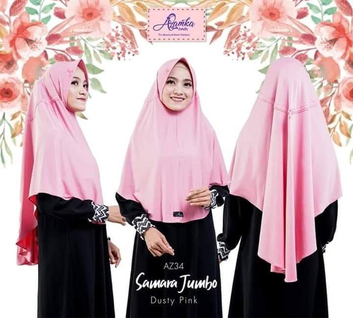 Baru Azamka Hijab Bergo Samara Jumbo Kerudung Serut Syari AZ 34 Jersey Premium