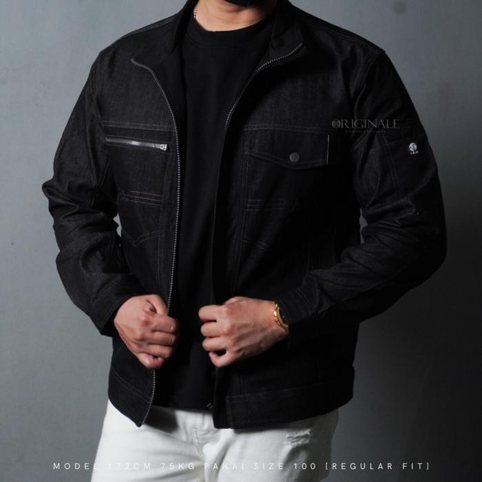 Jaket Jeans Pria | Jaket Levis Pria - Korean Denim Work Style Jacket