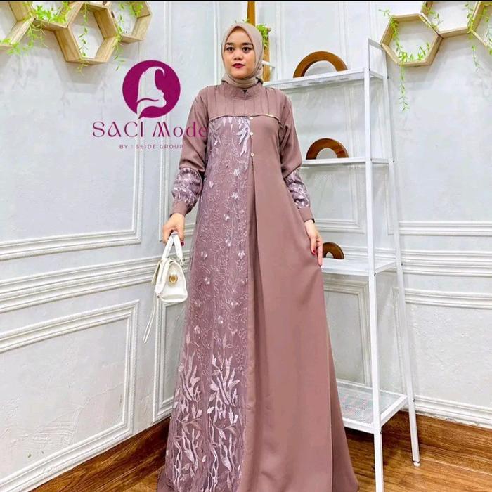 NEW KANAYA DRESS TILE PART.3 BY SACI MODE    wanita muslim gamis kondangan simple