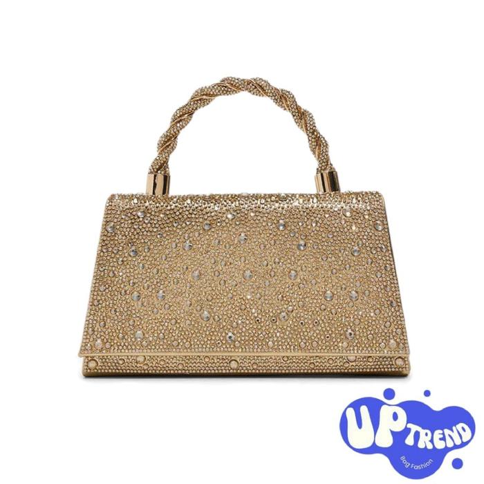 ALDO JOSEPHINA Top Handle Wanita - Tas Elegan Gold dengan Desain Terstruktur dan Bahan SINTETIS untu