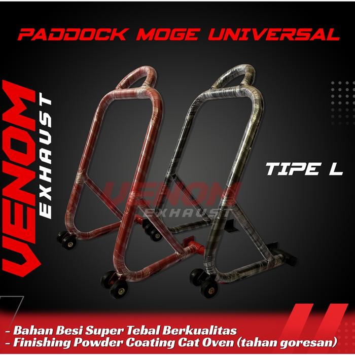 Standar Paddock Pedok Motor Universal CRF KLX CBR150 NINJA R RR SS 250 VIXION TIPE L Bahan Tebal Kua