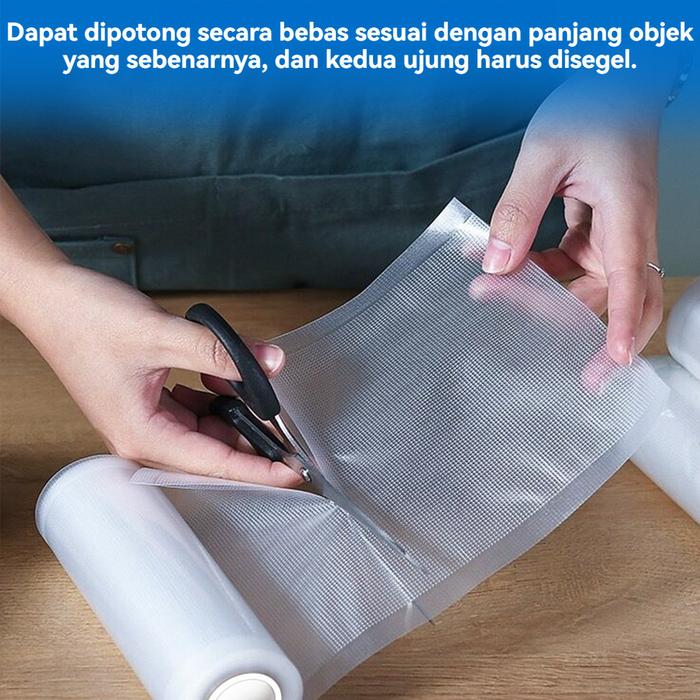 Plastik Vacuum Sealer Emboss Vacuum Roll For Sous Vide Cooking Plastik Vakum Makanan Polos / Vacuum