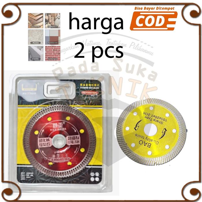 Paket 2 Pcs Mata Gerinda Pemotong Kramik Potong Granit Kramik Adu Manis Slim Tipis