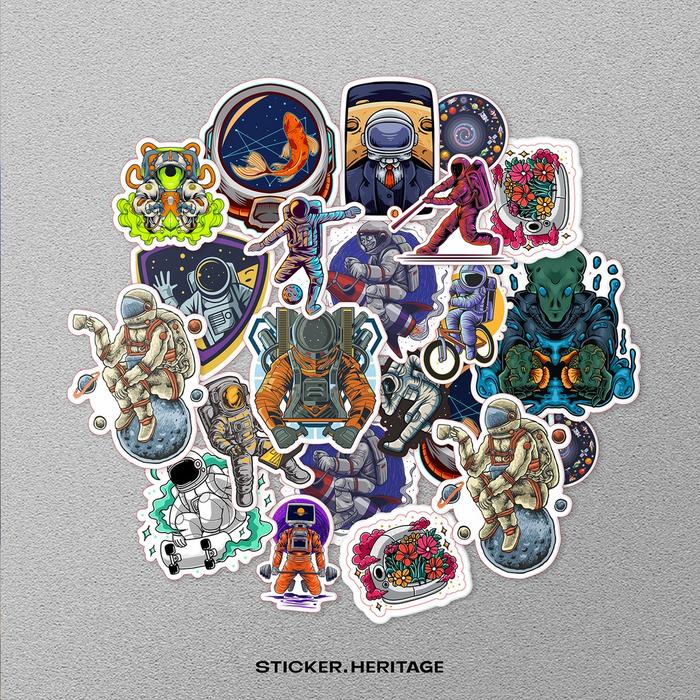 Stiker Aesthetic ASTRONOT PACK SERIES | STIKER TUMBLER HP | STICKER HELM BUKU JOURNAL