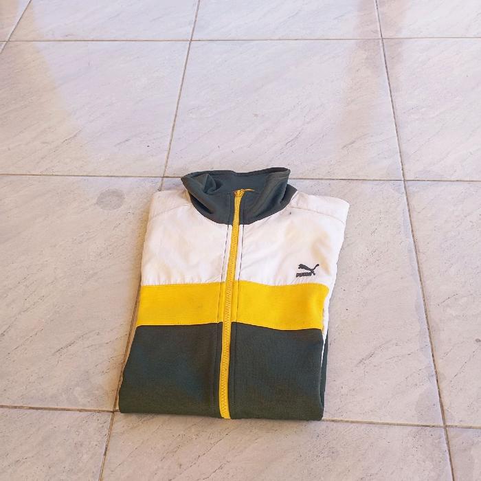tracktop puma Jaket Pria Tebal Sweater Motif Atasan Putih Hitam Baju Wanita