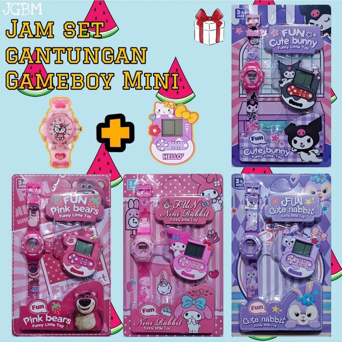 Jam Tangan Anak Lucu Gembot Gameboy Mini Gantungan Kunci