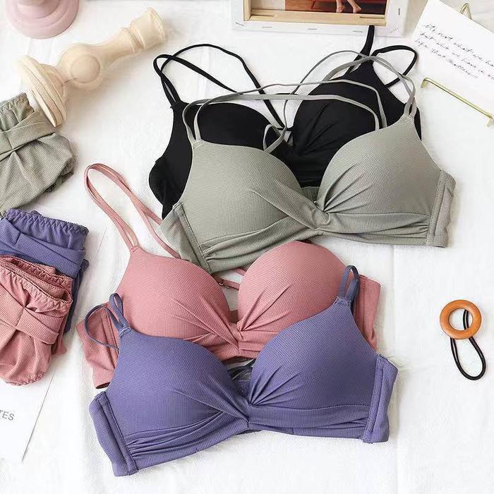 BH Seamless deep v cross women bra