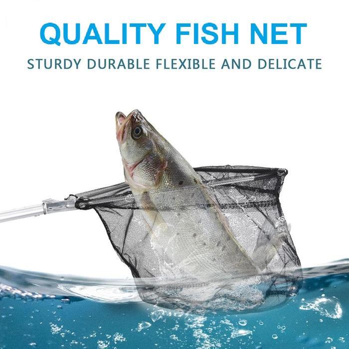 Tanggok serokan jala ikan jaring ikan lipat telescopic aluminium