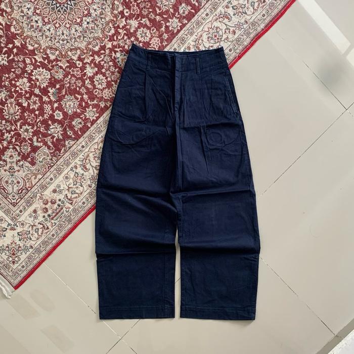 Uniqlo Twill Pleated Wide Leg Pants