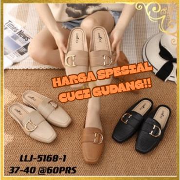 Sandal Selop Jelly Import Line T.X Bahan Karet Motif Gesper D 5168-1 Terlaris