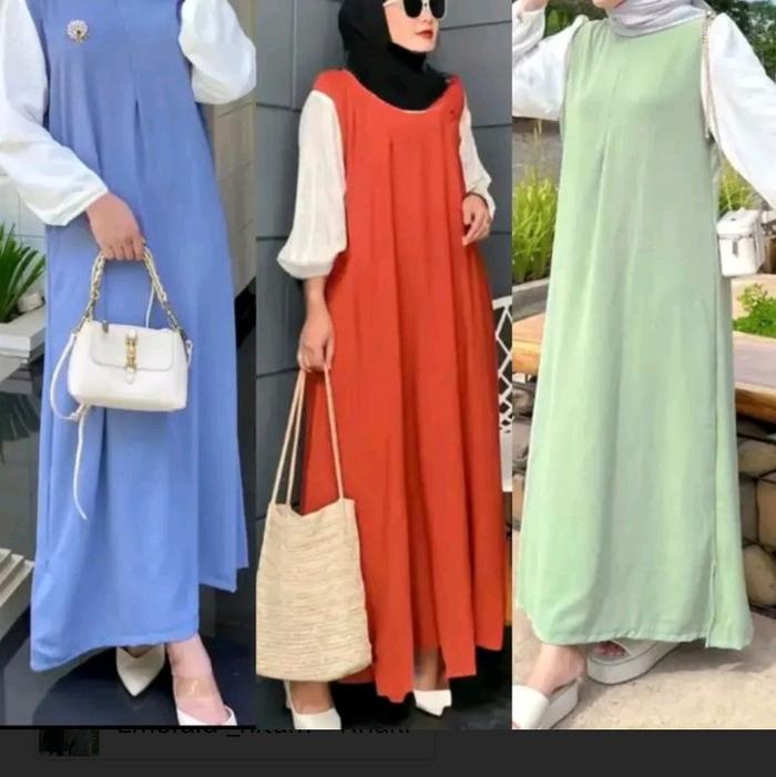 Fathia Dress Kombinasi 100 Ribu 3 Gamis Fathia