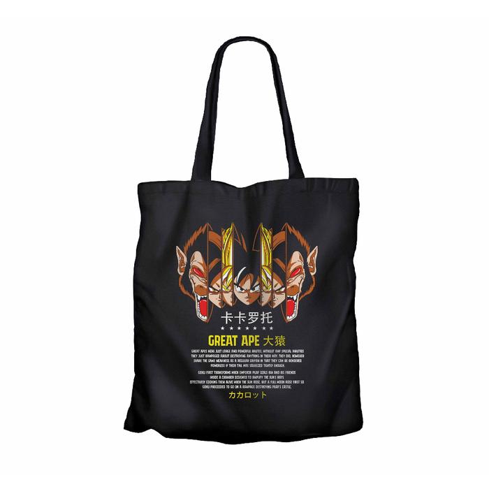 Tote bag infinite anime GOKU GREAT APE OOZARU - DRAGON BALL material canvas