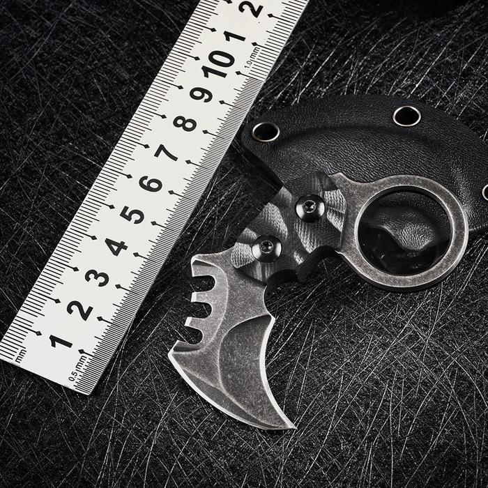Mini Karambit AUS-8 Fixed Blade Pocket Knife G10 Handle Claw CS GO