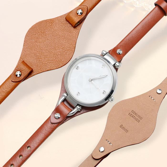 High Quality Leather Watchband 8mm Special for Fossil Female Strap ES3077 ES2830 ES3262 ES3060 ES411