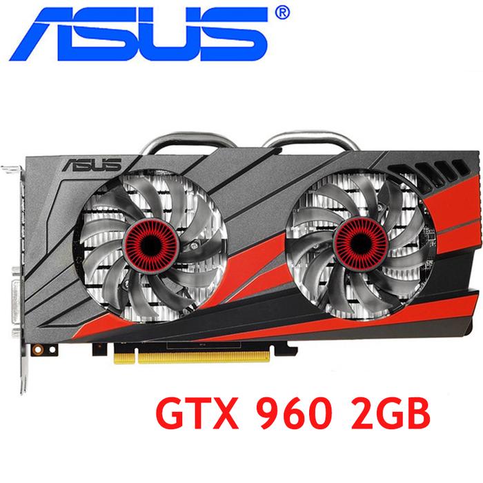 ASUS Video Kartu GTX 960 2GB 128Bit GDDR5 Kartu Grafis untuk NVIDIA