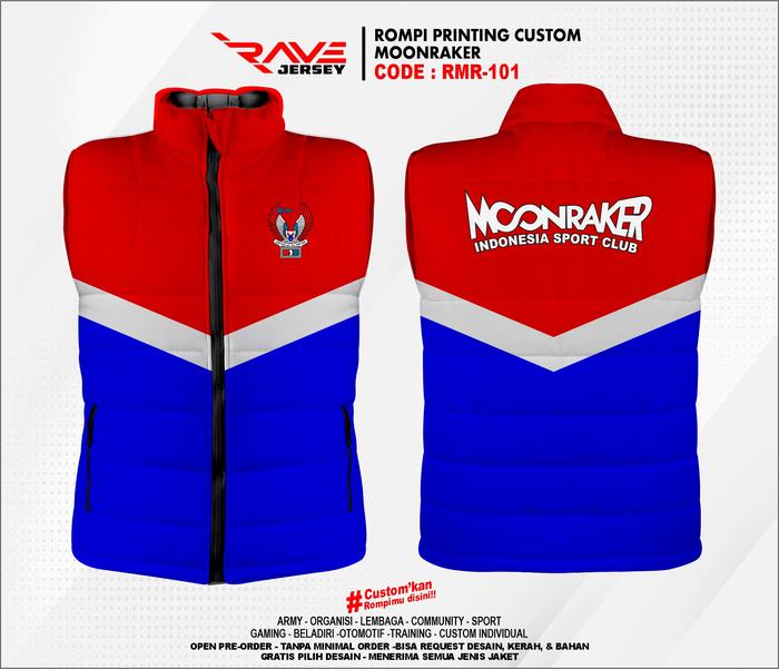ROMPI MOONRAKER FULL PRINTING CUSTOM (DESAIN SUKA SUKA)