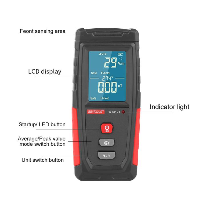 Electromagnetic Field Radiation Detector Tester Emf Meter