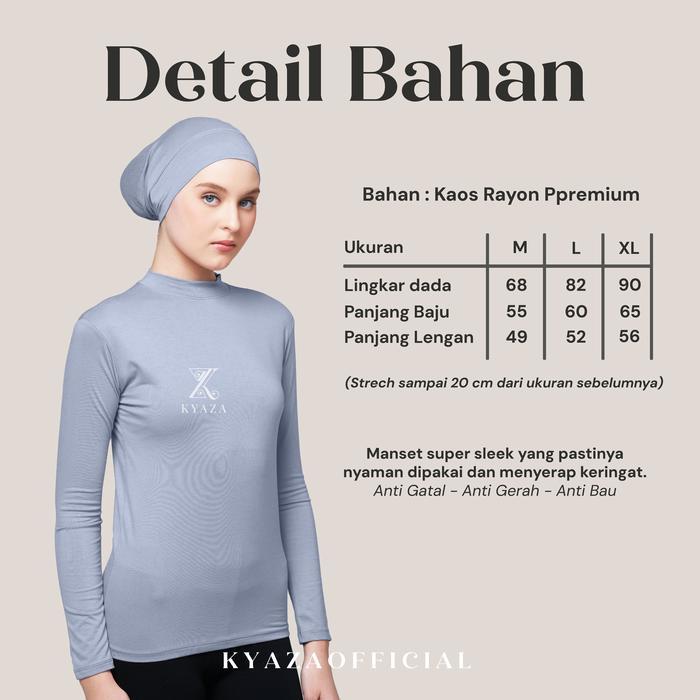 HarapanMakmur KYAZA - KATALOK 1 Manset  Premium Basic Turtle neck, kaos rayon premium, kaos manset, 