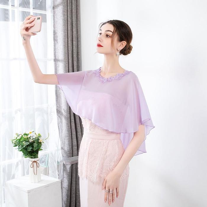 BOLERO LACE ACSESORIES PENGANTIN CARDIGAN CERUTY RENDA BRUKAT PENGHIAS Gaun Wanita Dress Panjang Pes