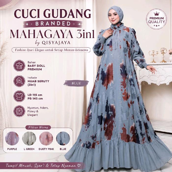 GAMIS MAHAGAYA MOTIF A BY QISYAJAYA