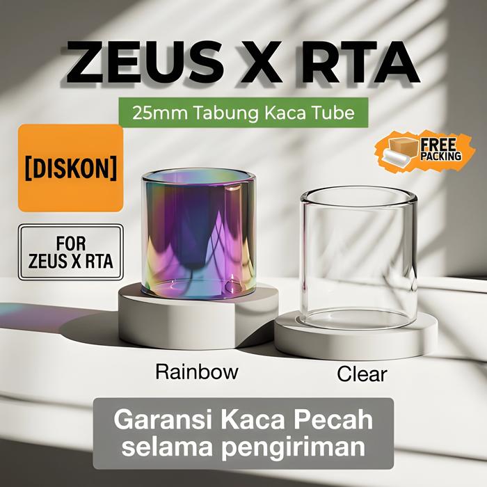 [PROMO GILA] Geekv@p3 ZEUS X RTA Replacement Glass | 25 25mm tabung kaca tube