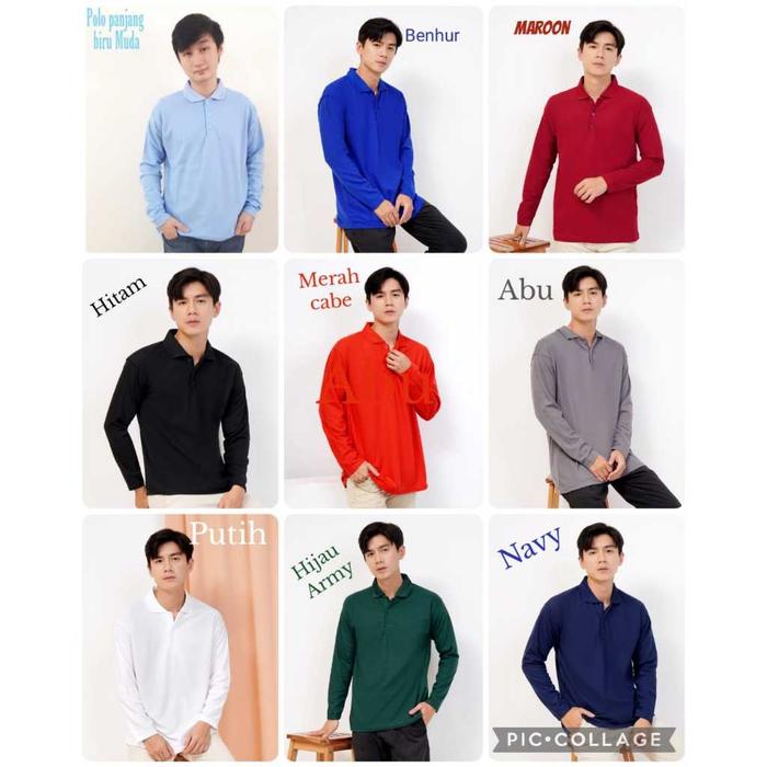 Polo Polos Lengan Panjang - Kaos Kerah Lengan Panjang - Polo Lengan Panjang - KAOS KERAH LENGAN PANJ