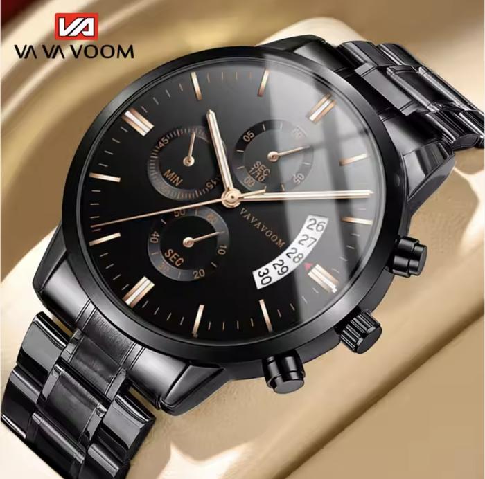 [READY STOCK] Jam Tangan Kasual Pria Asli Tahan Air Quartz Analog Premium Original Vavavoom Quality 