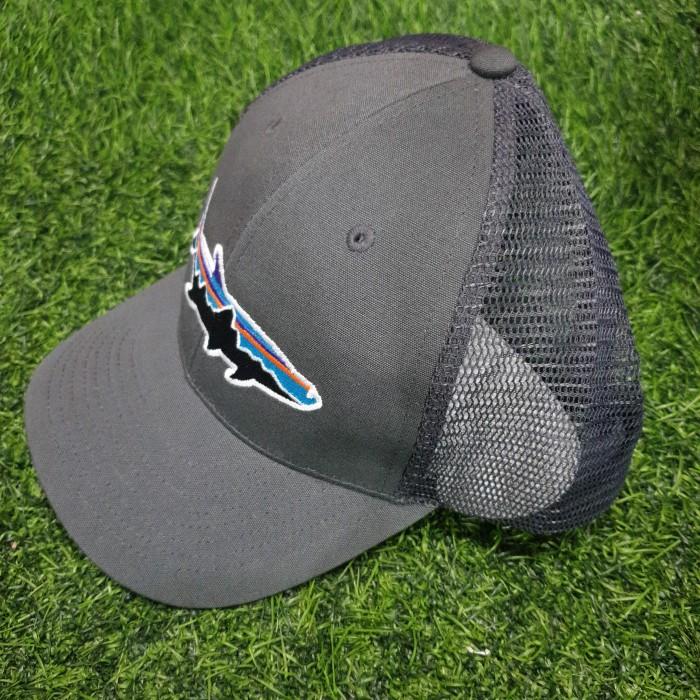 BURUWAN! TOPI PATAGONIA ORIGINAL CAP HAT JARING ALL SIZE DARK GREY ORIGINAL