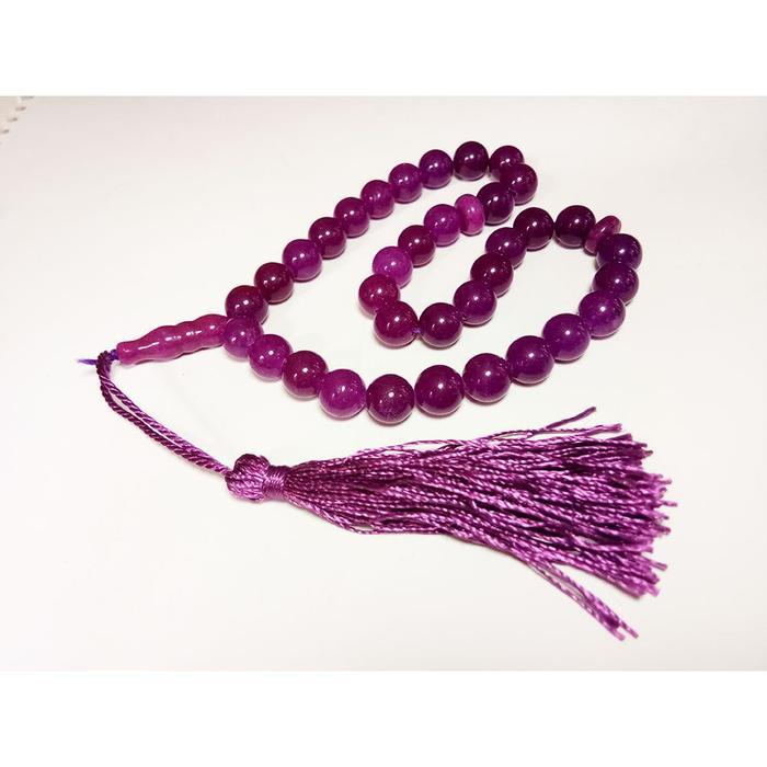 ORIGINAL VeE Tasbih Terapi Kesehatan Batu Kecubung Ungu Dim 10mm - 33 r READY STOCK