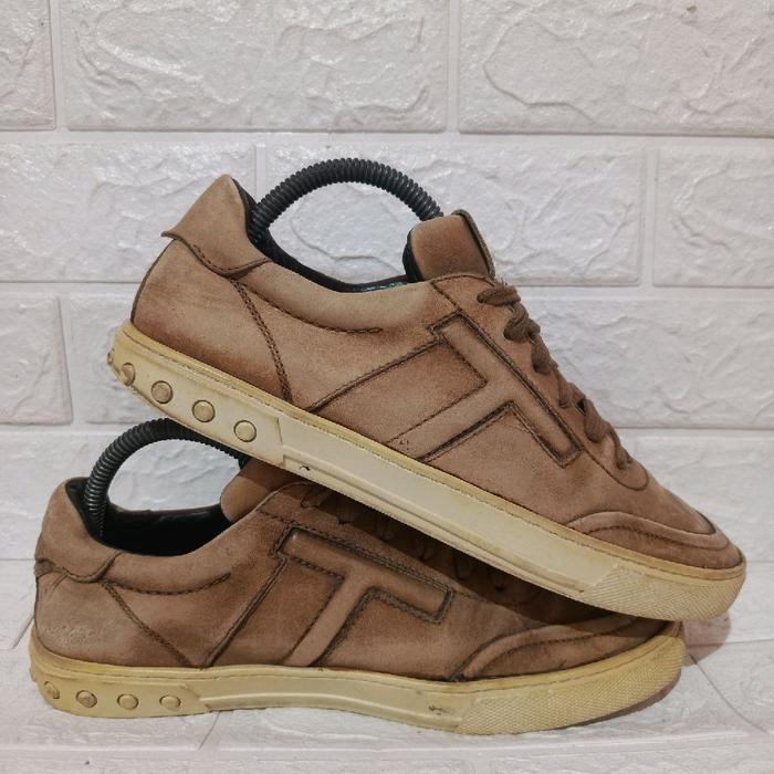 Sepatu Sneakers Tods Nubuck Low Top Brown size - 41