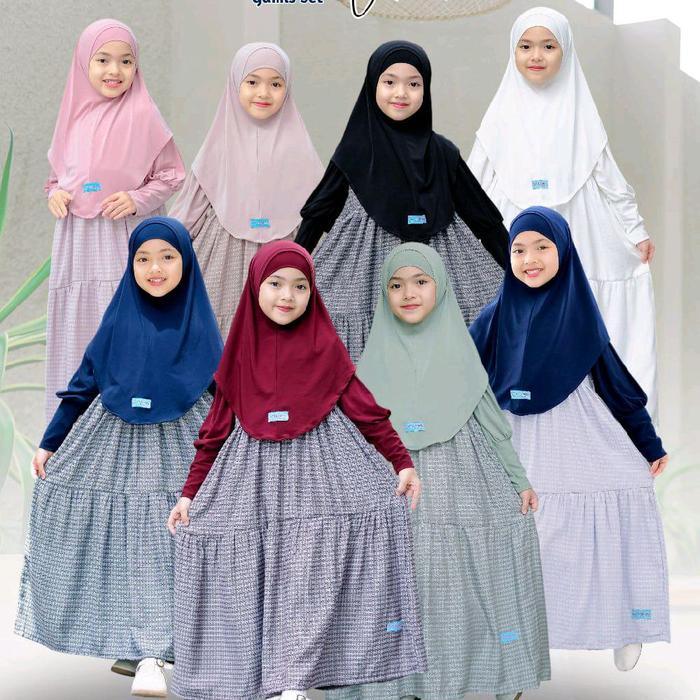 Little aisyah mecca gamis set (mecca)