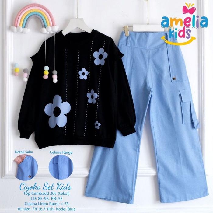 (( ONE AET COMBARD MOTIF ) NATASHA MEIKO FURIA FLORIS EMELY DENADA GITA SET KIDS BY AMELIA // SETELA
