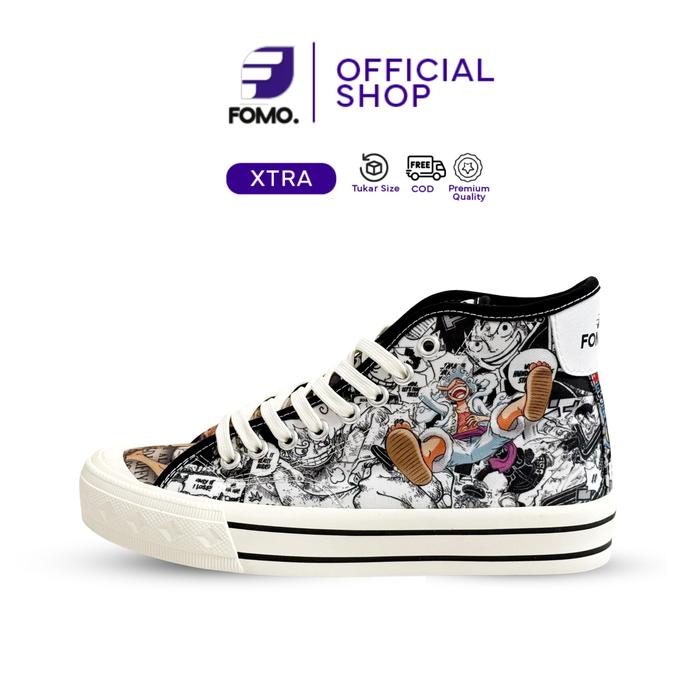 Sepatu FOMO Astro High x One Piece Series 39-44 Sepatu Sneakers Kasual Unisex Pria Wanita Sneaker