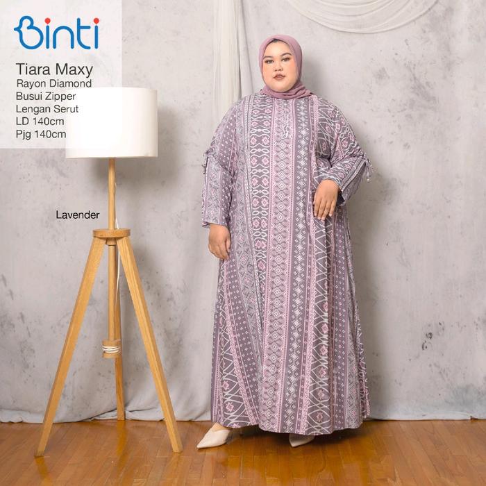 DRESS JUMBO TIARA MAXY LD 140 4XL XXXXL BAHAN RAYON DIAMOND BY BINTI GAMIS RAYON JUMBO TERBARU Musli
