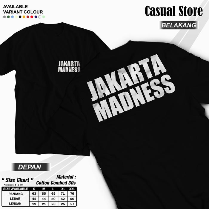 Kaos Jakarta Madness T-shirt Casual Cotton Combad