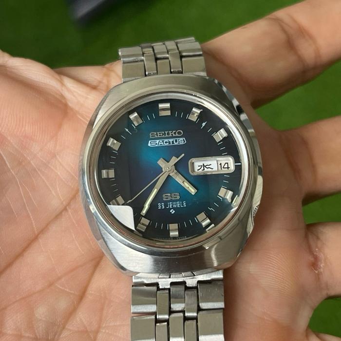 Seiko 5Actus SS Blue Dial Cutting Glass 6106-7590