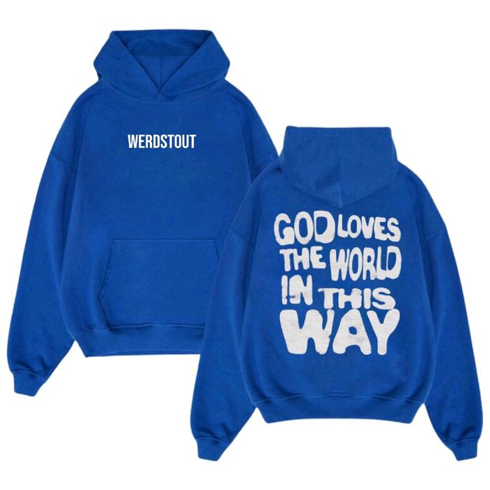 Jaket Hoodie Boxy Distro God Loves Biru Unisex M-XXL oversized tie dye biru pas who navy