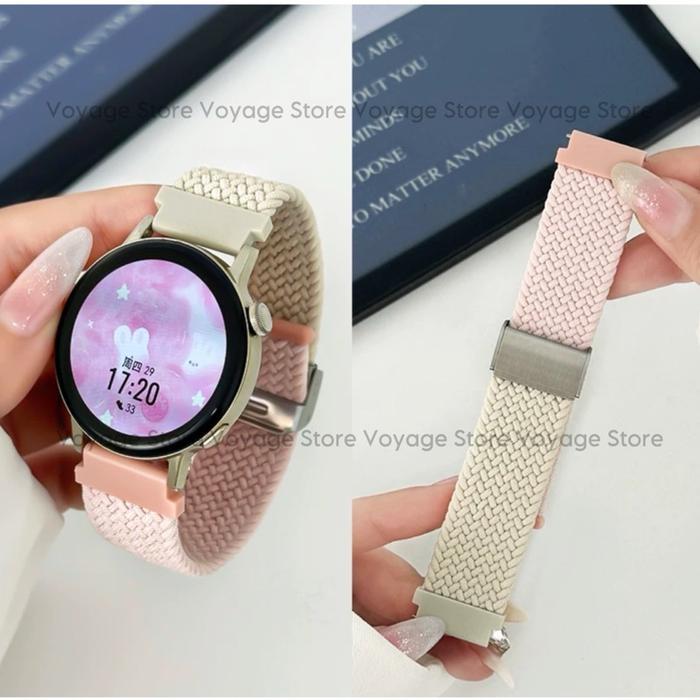 PREMIUM Nylon dual tone strap elastis cocok untuk jam tangan Samsung Galaxy Watch classic 3 4 5 6 7 