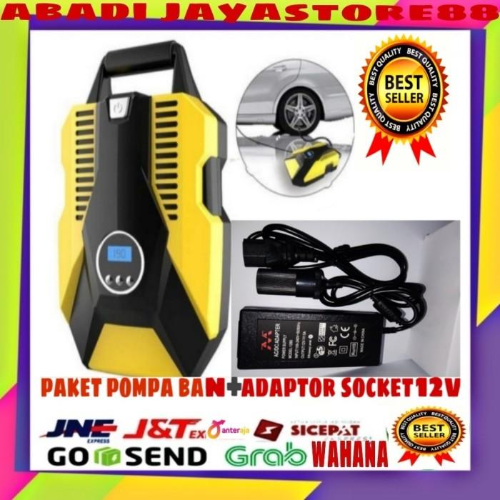 PAKET INFLATOR POMPA BAN ELEKTRIK/ADAPTER CONVERTER ADAPTOR 5A 12V