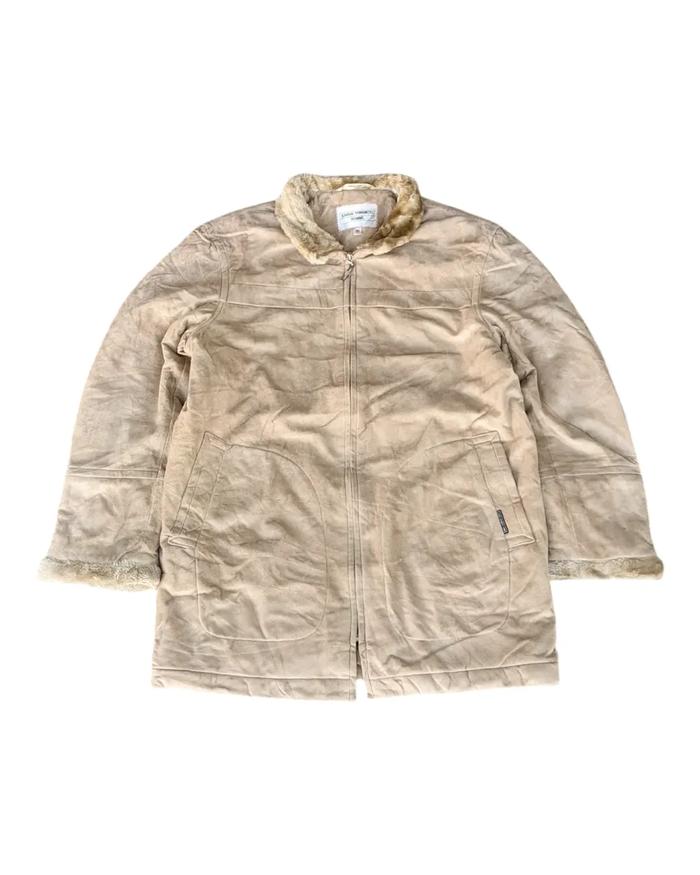 Jaket Kulit Jaket Julit Suede Sherpa Pria KANSAI YAMAMOTO HOMME Coklat Size fit L