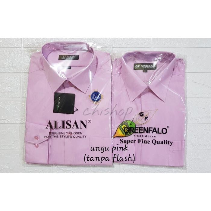 KEMEJA LENGAN PANJANG GREENFALO / ALISAN WARNA LILAC / UNGU PINK