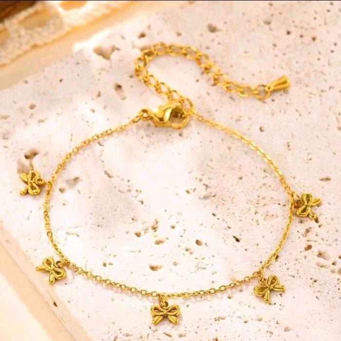 Gelang Tangan wanita Model Kekinian Pita Juraii Anti Karat Dan Tidak Mudah Luntur Elegan Bracelets