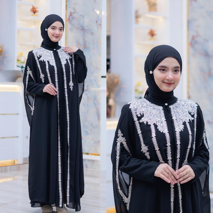 Rades - Kaftan Mahera Premium Bordir Elegan – Gamis Abaya Busana Muslim Kondangan & Lebaran Wanita D