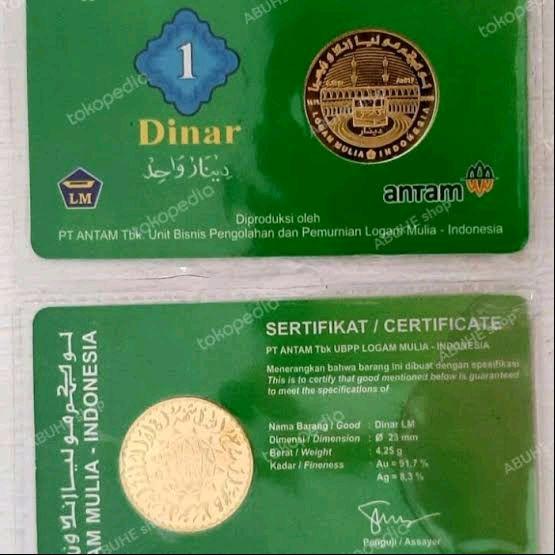 Dinar antam 1 keping 4.25 gram