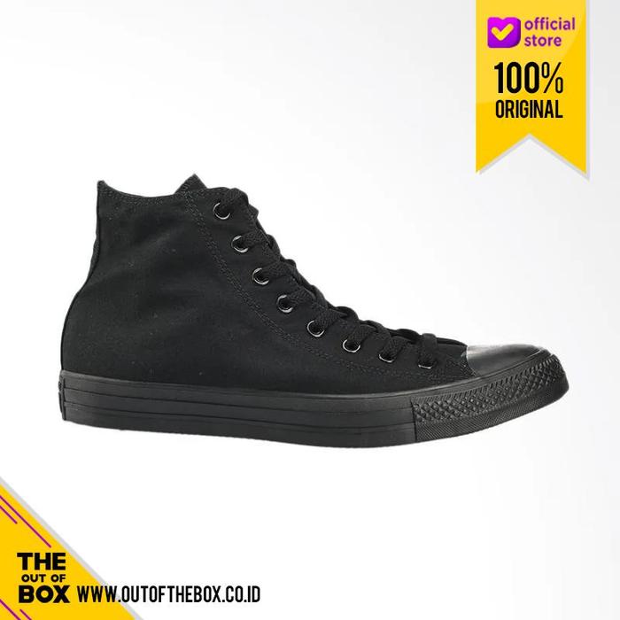 Sepatu Sneakers Casual Unisex Converse Chuck Taylor All Star Hi Mono Black M3310C