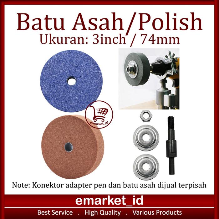 Mata Batu Asah Polish Gerinda / Polishing Spindle Adapter Bench Grinder Pengubah Mesin Bor Duduk 8 M