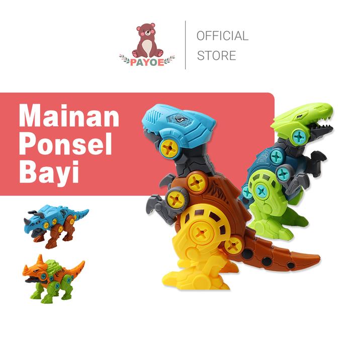 PAYOE Dinosaurus bongkar pasang /mainan edukasi anak diy/mainan bongkar pasang